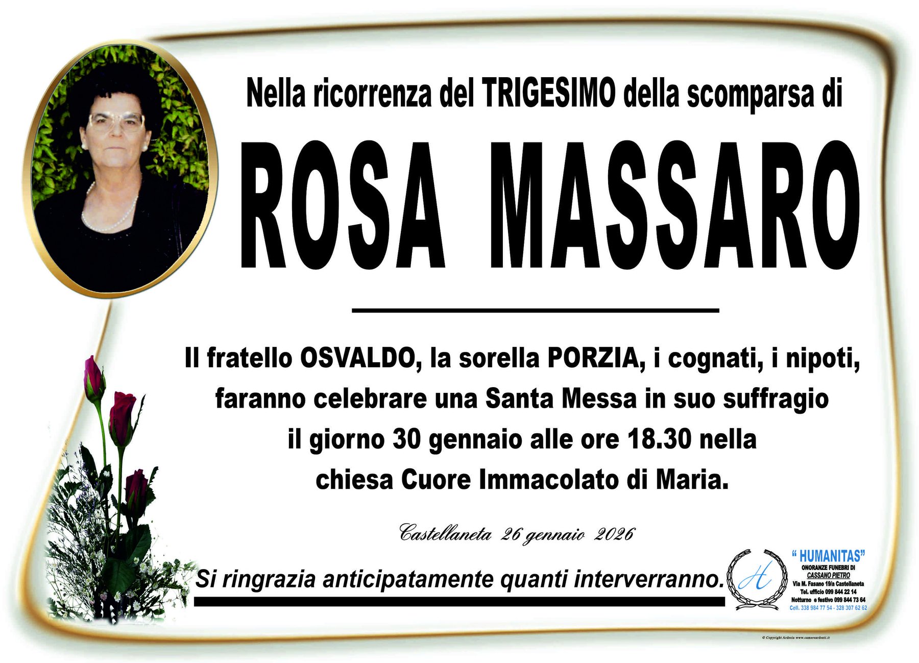 Manifesto di Rosa Massaro