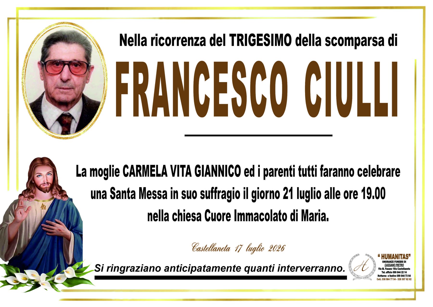 Manifesto di Francesco Ciulli