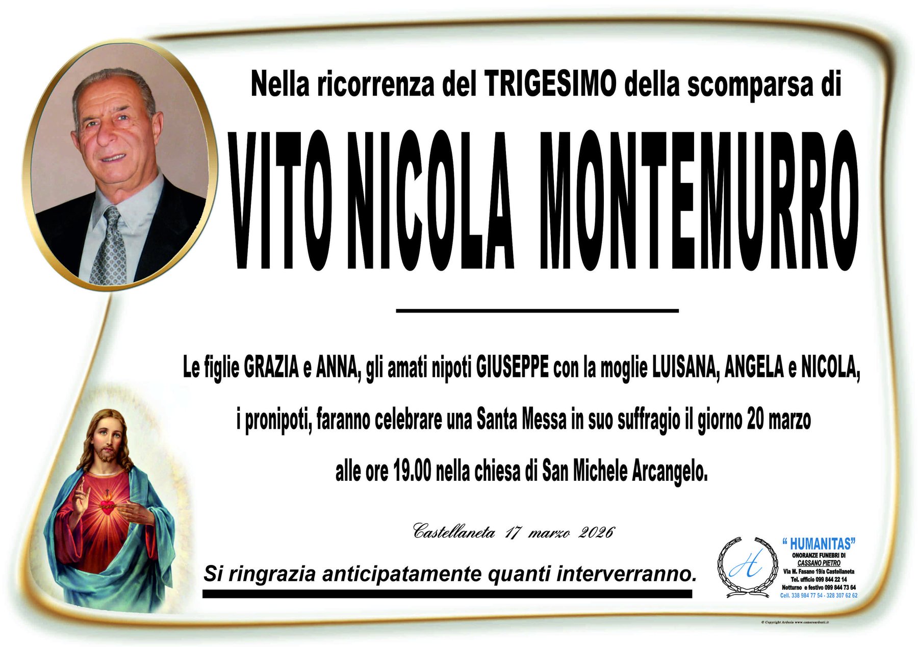 Manifesto di Vito Nicola Montemurro